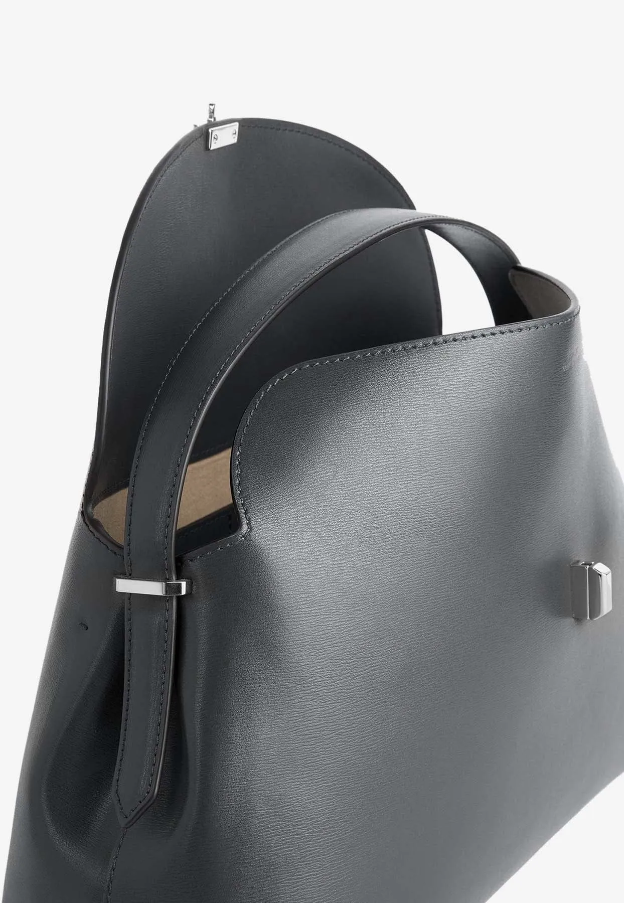 T-Lock Leather Top Handle Bag