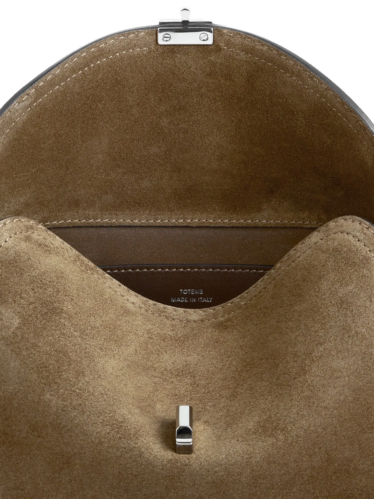 T-Lock Suede Clutch Tobacco