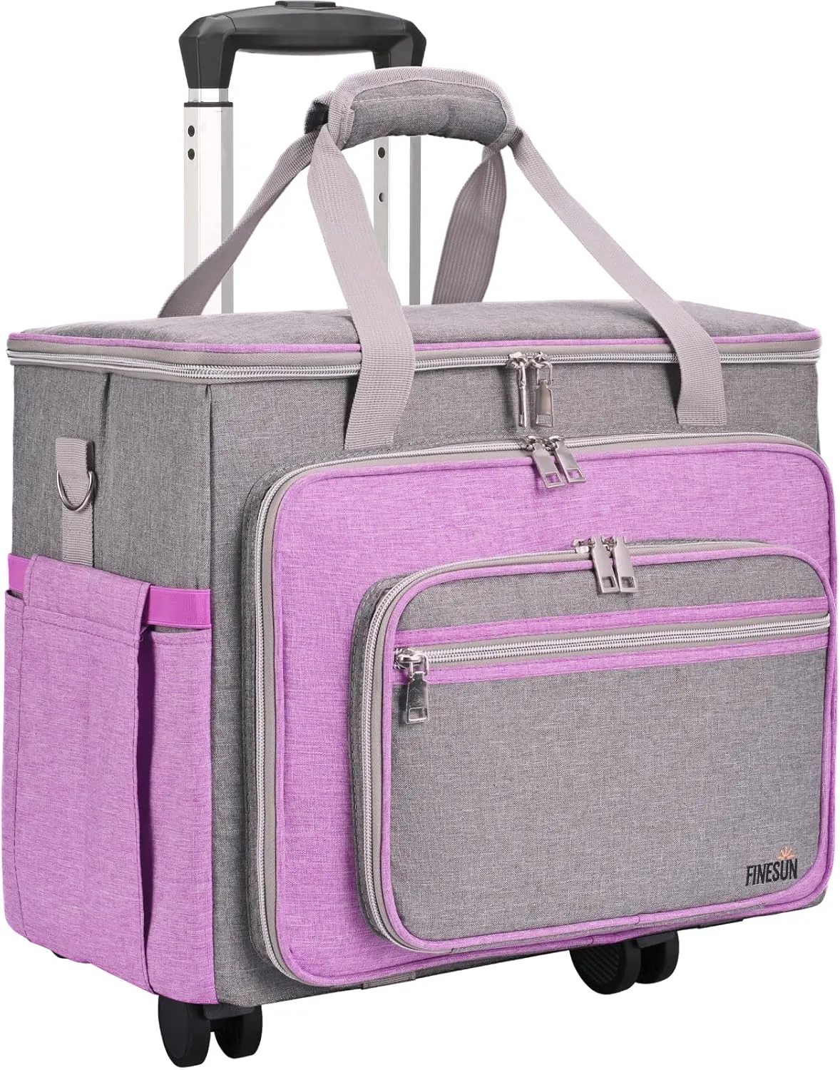 Teacher Bag Craft Bag with Detachable Dolly Multifunctional Rolling Bag Briefcase Wheeled Bag for Work,Teaching,Office,Craft Rolling Tote Bag