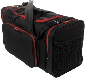 TEAM Black 24" Duffel Bag with Red Zipper Trim