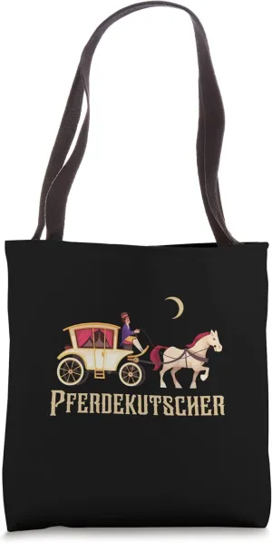 The Horse Cariage Rider Vehicle Horse Cariage Tote Bag