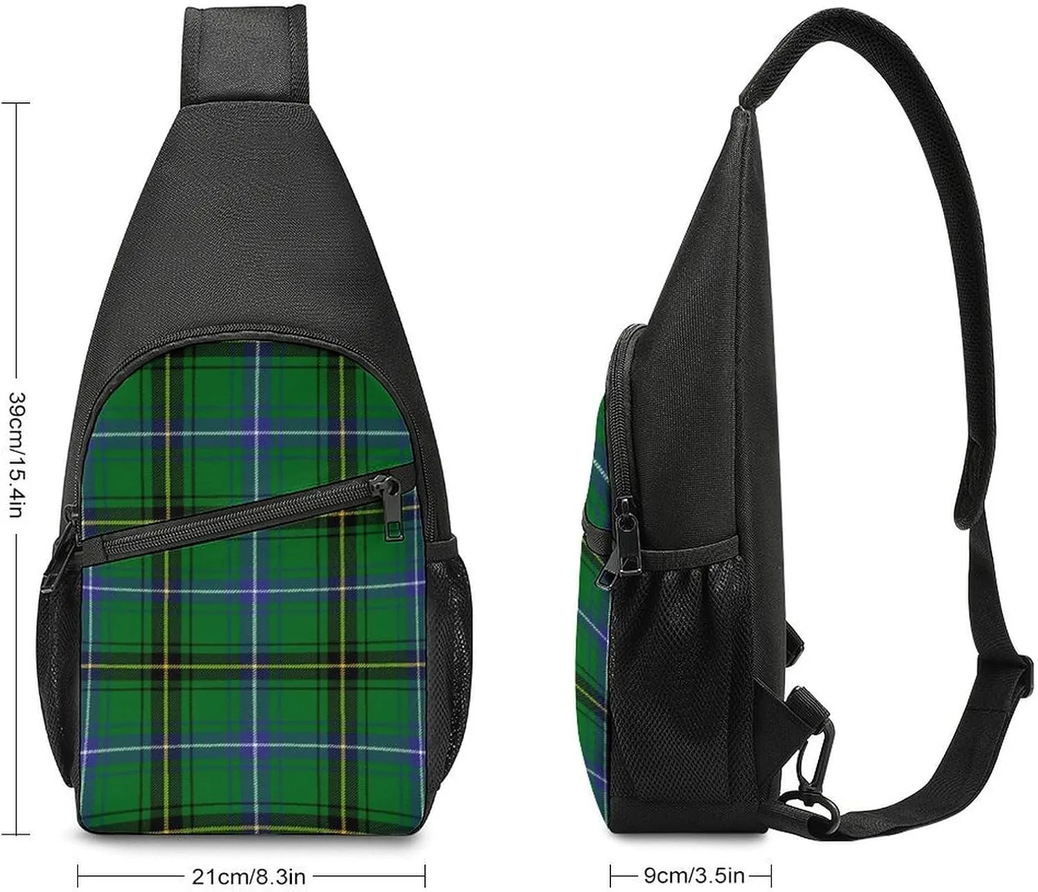 The Look of Warm Oak Wood Grain Texture Portable Chest Bag, Large Capacity Single Shoulder Chest Bag
