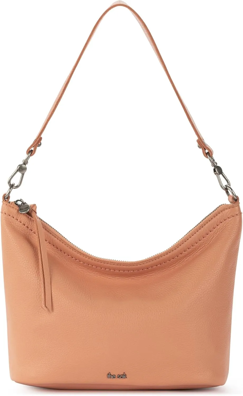 The Sak Jasmine Bucket Crossbody in Leather, Detachable Leather Shoulder Strap, Nectar