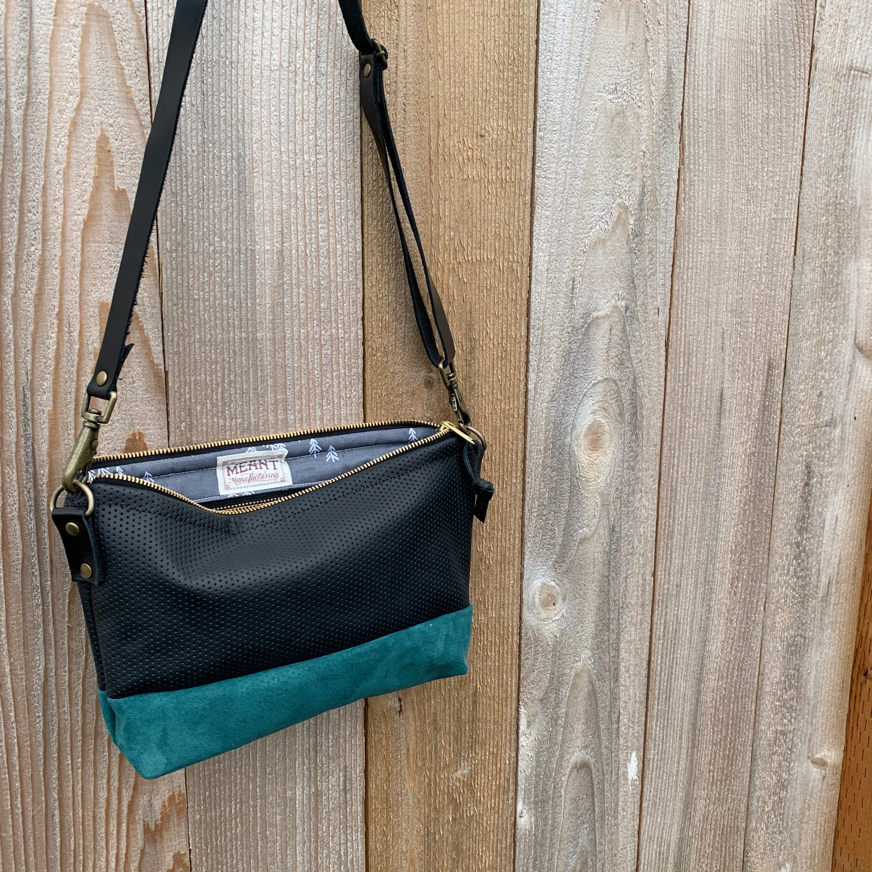The Sutton Crossbody in Suede and Leather