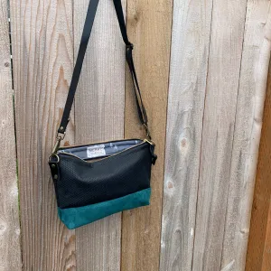 The Sutton Crossbody in Suede and Leather