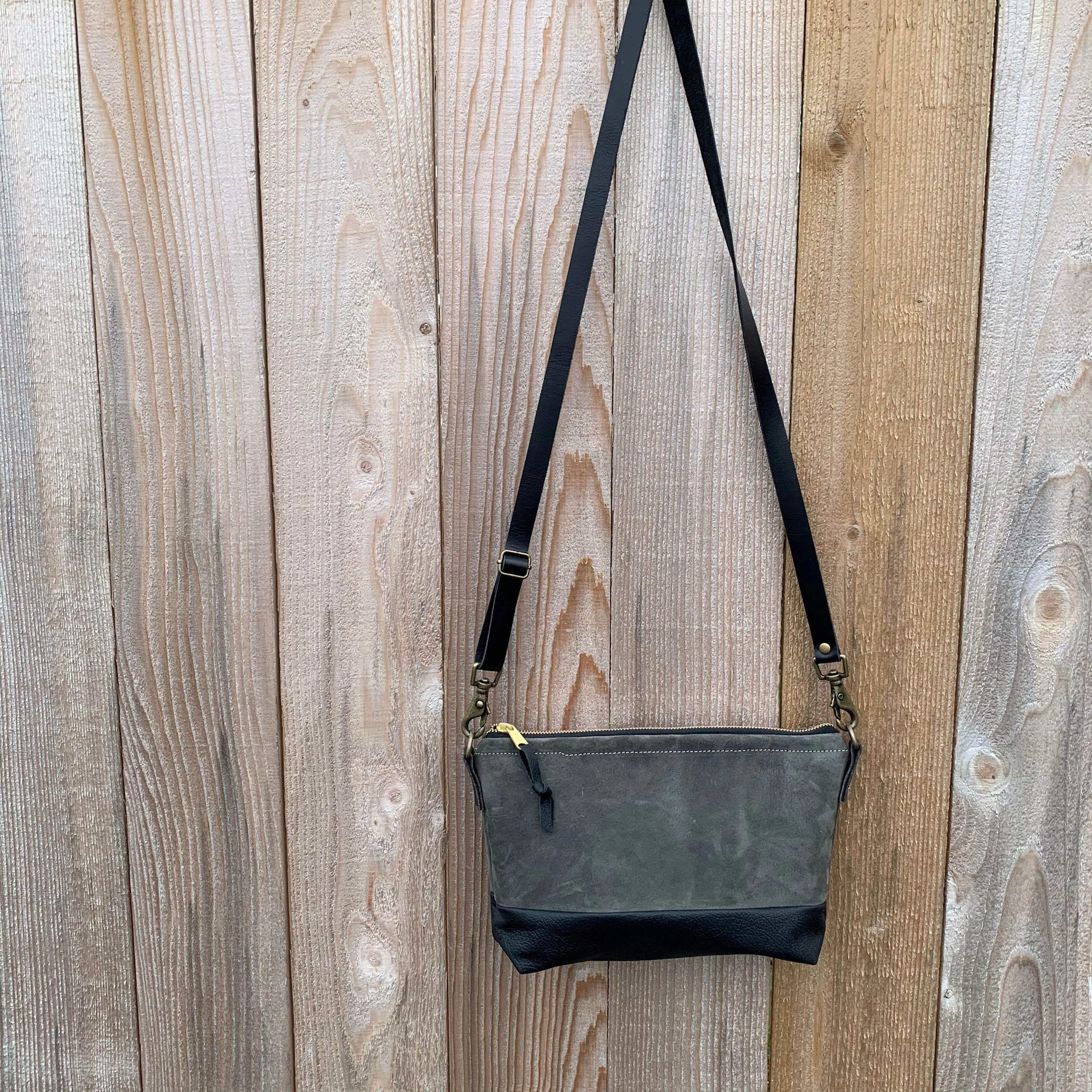 The Sutton Crossbody in Suede and Leather