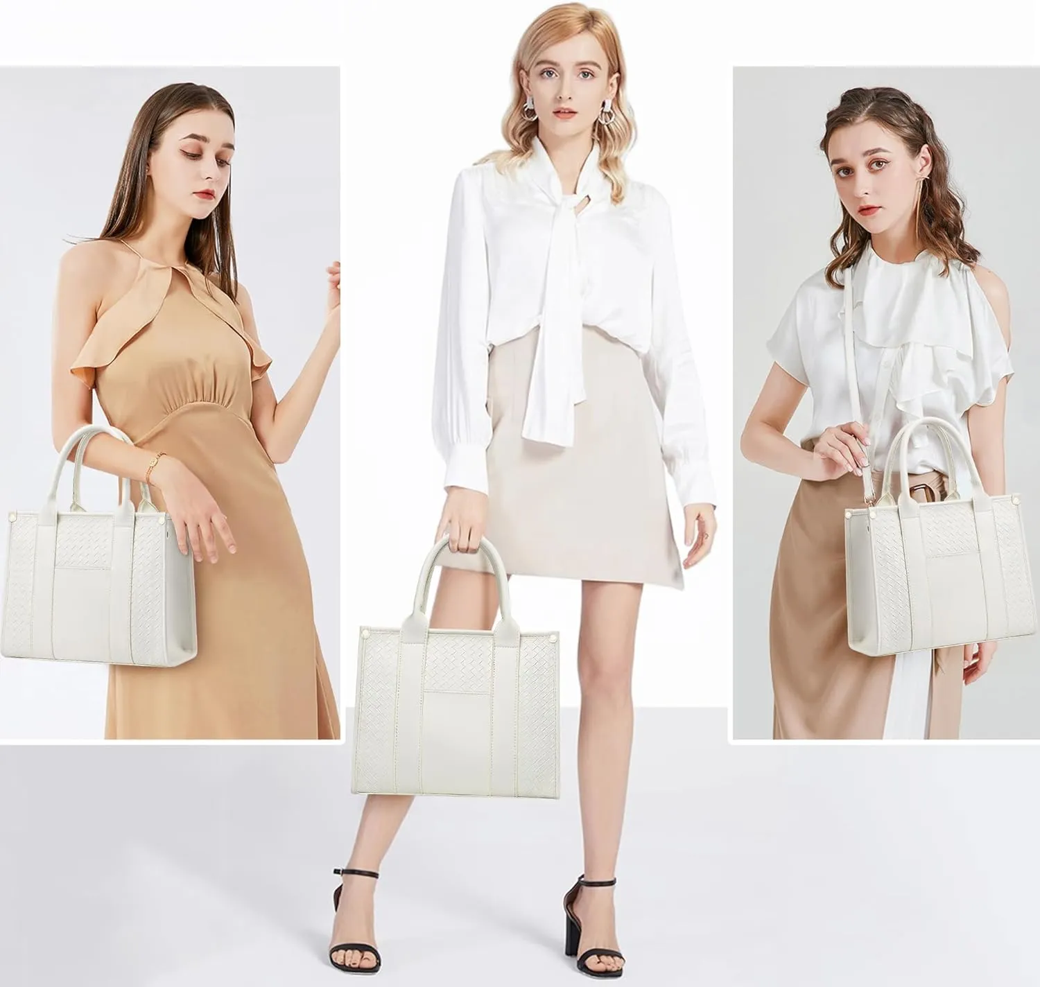 The Tote Bag Crossbody Purses for Women Shoulder Bag Handbags PU Leather Top Handle Bags with zipper
