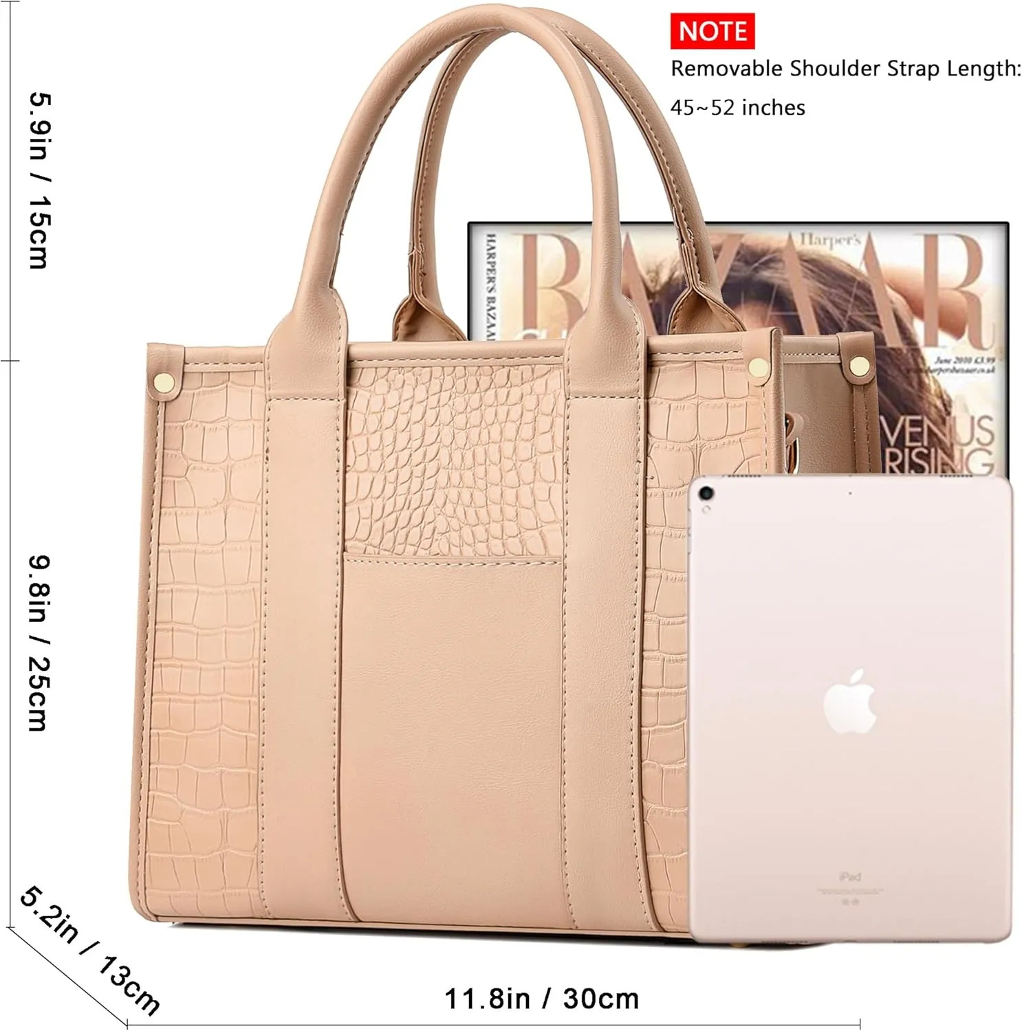 The Tote Bag Crossbody Purses for Women Shoulder Bag Handbags PU Leather Top Handle Bags with zipper