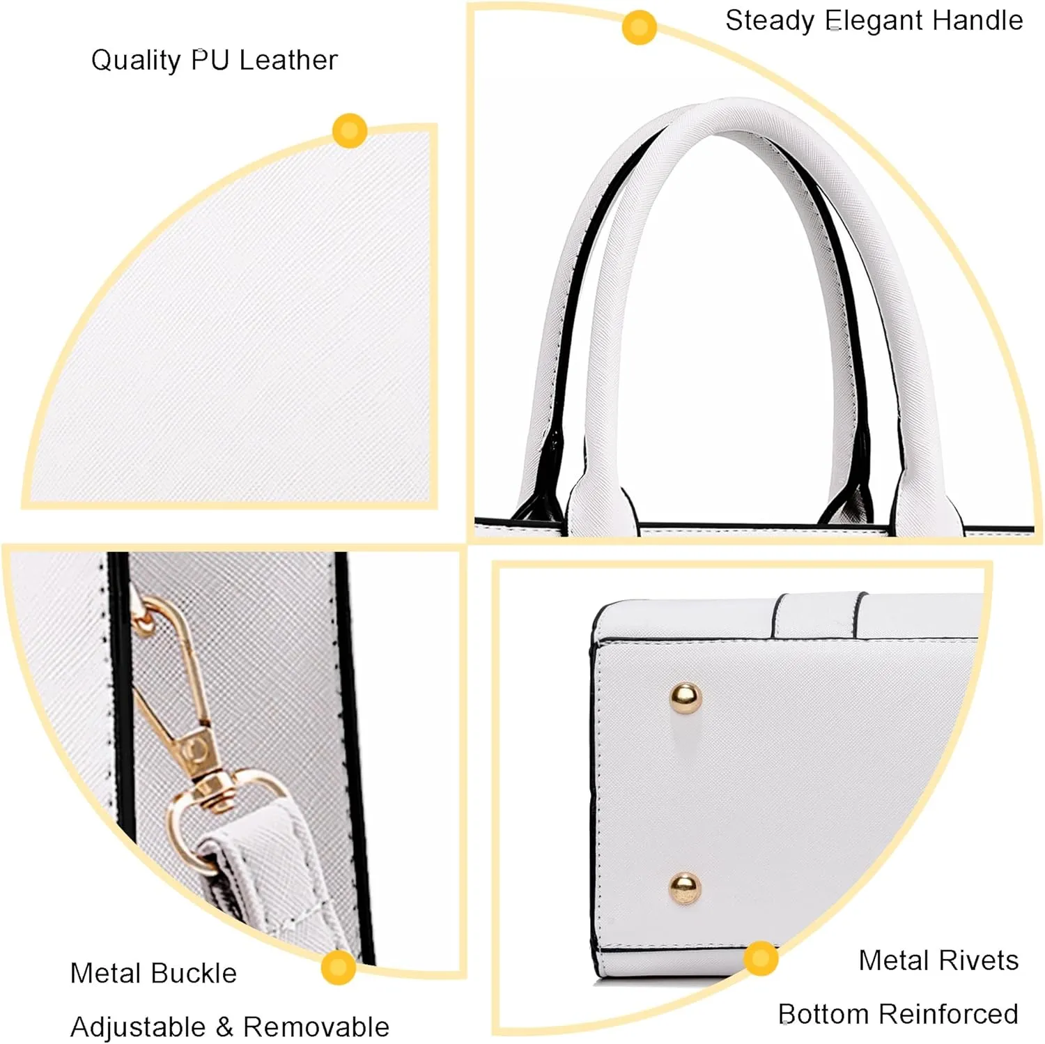 The Tote Bag Crossbody Purses for Women Shoulder Bag Handbags PU Leather Top Handle Bags with zipper