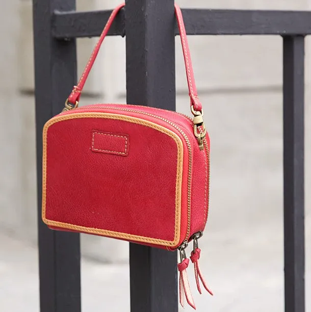 Timeless Dedicated assistance Crossbody Retro Lora Handmade Toast Bag Leather Genuine