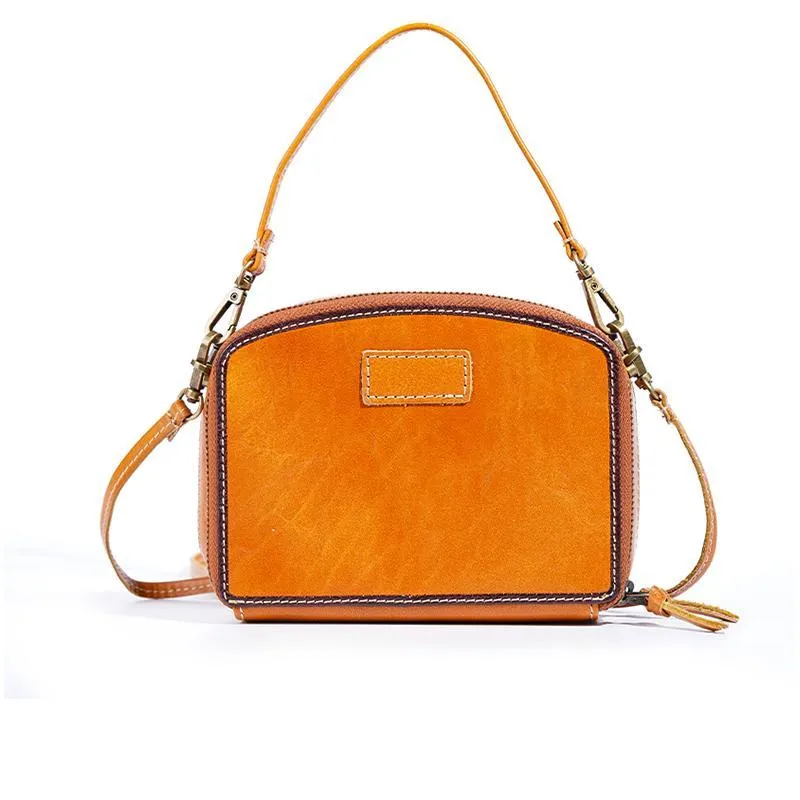 Timeless Dedicated assistance Crossbody Retro Lora Handmade Toast Bag Leather Genuine