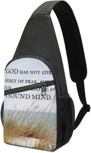 TimothyGod Has Not Given A Spirit of Fear Unisex Chest Bag, Travel, Running, Hiking Sports Bag