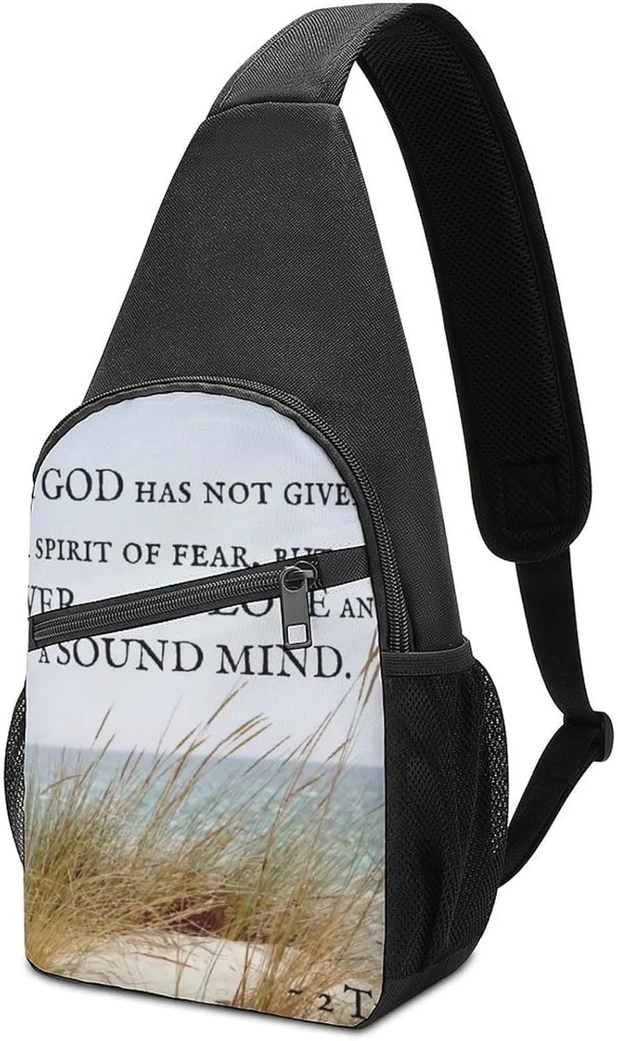TimothyGod Has Not Given A Spirit of Fear Unisex Chest Bag, Travel, Running, Hiking Sports Bag