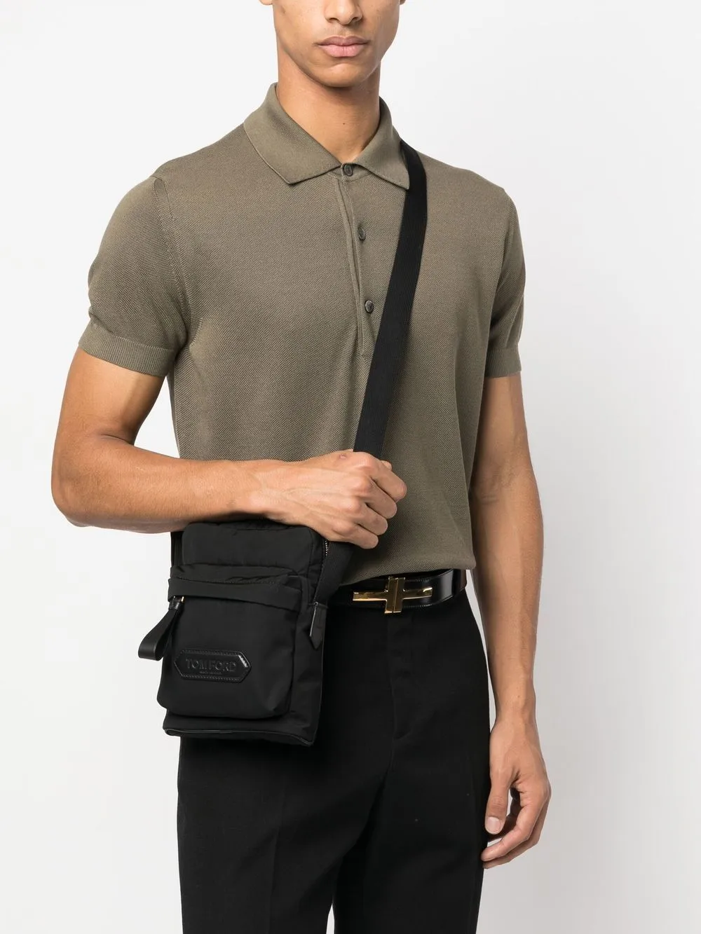 Tom Ford Recycled Nylon Mini Messenger Bag
