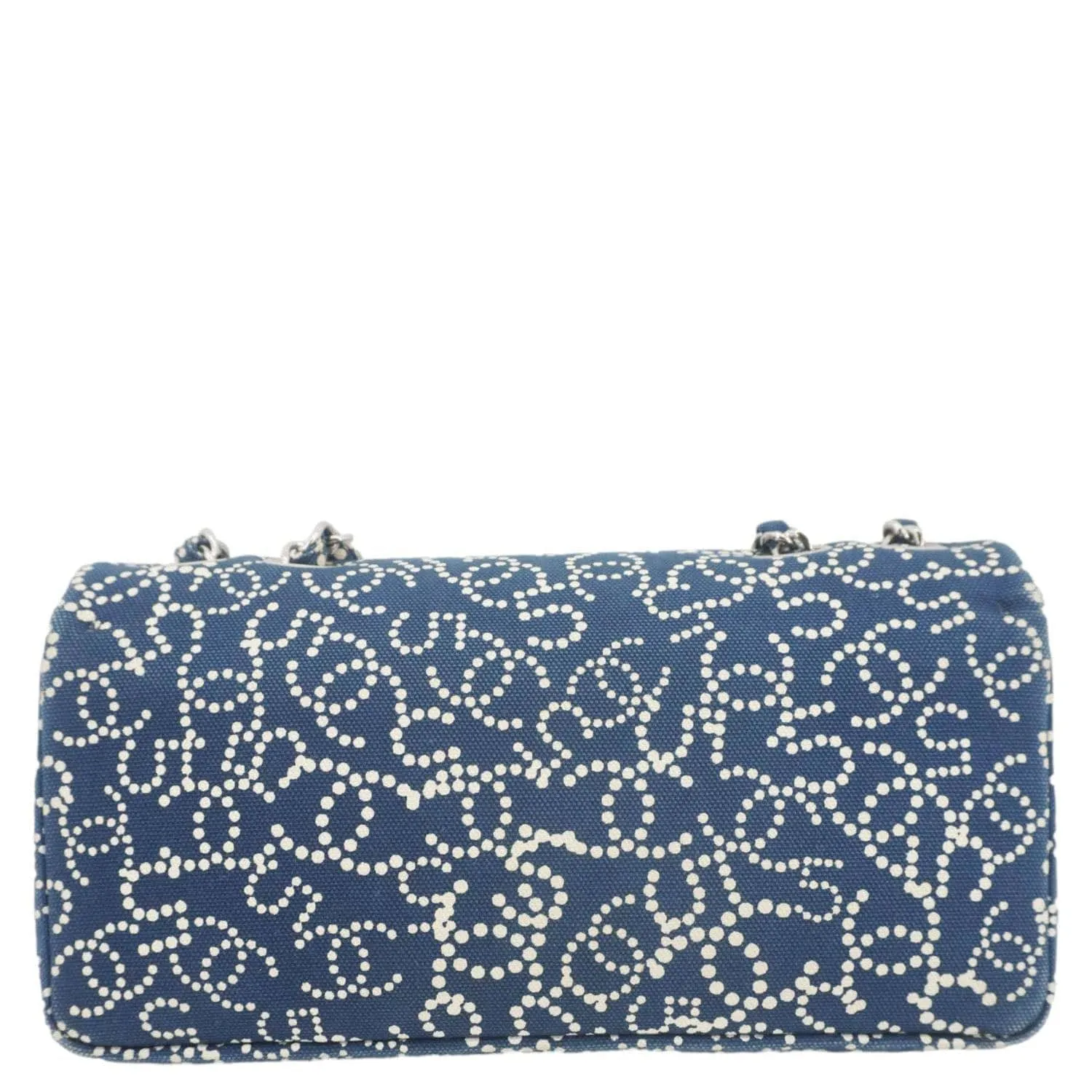 Top Quality Chanel Coco Mark No 5 Icon Canvas Chain Shoulder Bag Navy Blue