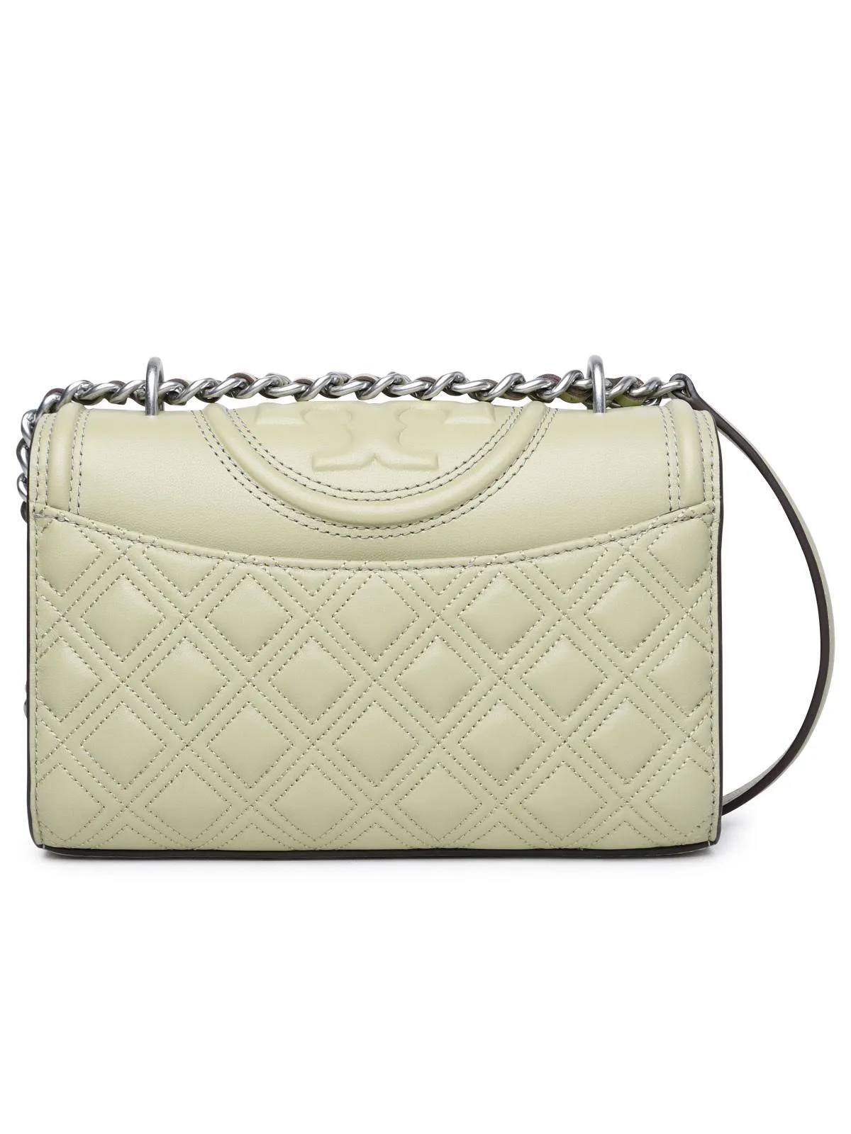 Tory Burch 'Fleming' Small Green Lear Crossbody Bag