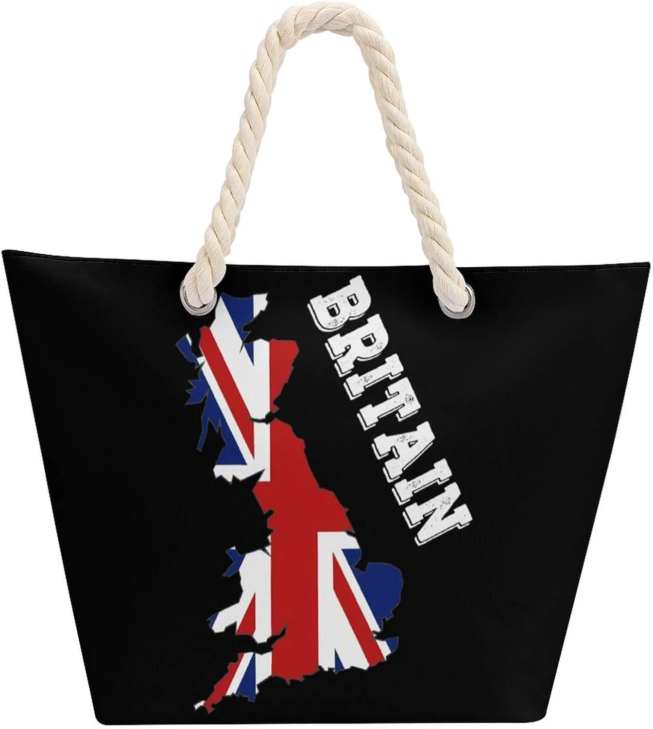 Tote Bag Large Handles Beach Bag with Zipper for Shopping Groceries Travel Outdoors Swim Pool Bag