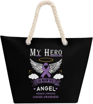 Tote Bag Large Handles Beach Bag with Zipper for Shopping Groceries Travel Outdoors Swim Pool Bag