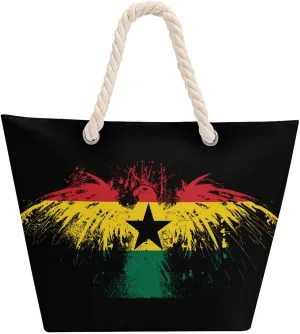 Tote Bag Large Handles Beach Bag with Zipper for Shopping Groceries Travel Outdoors Swim Pool Bag