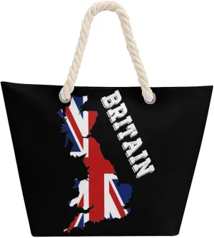 Tote Bag Large Handles Beach Bag with Zipper for Shopping Groceries Travel Outdoors Swim Pool Bag