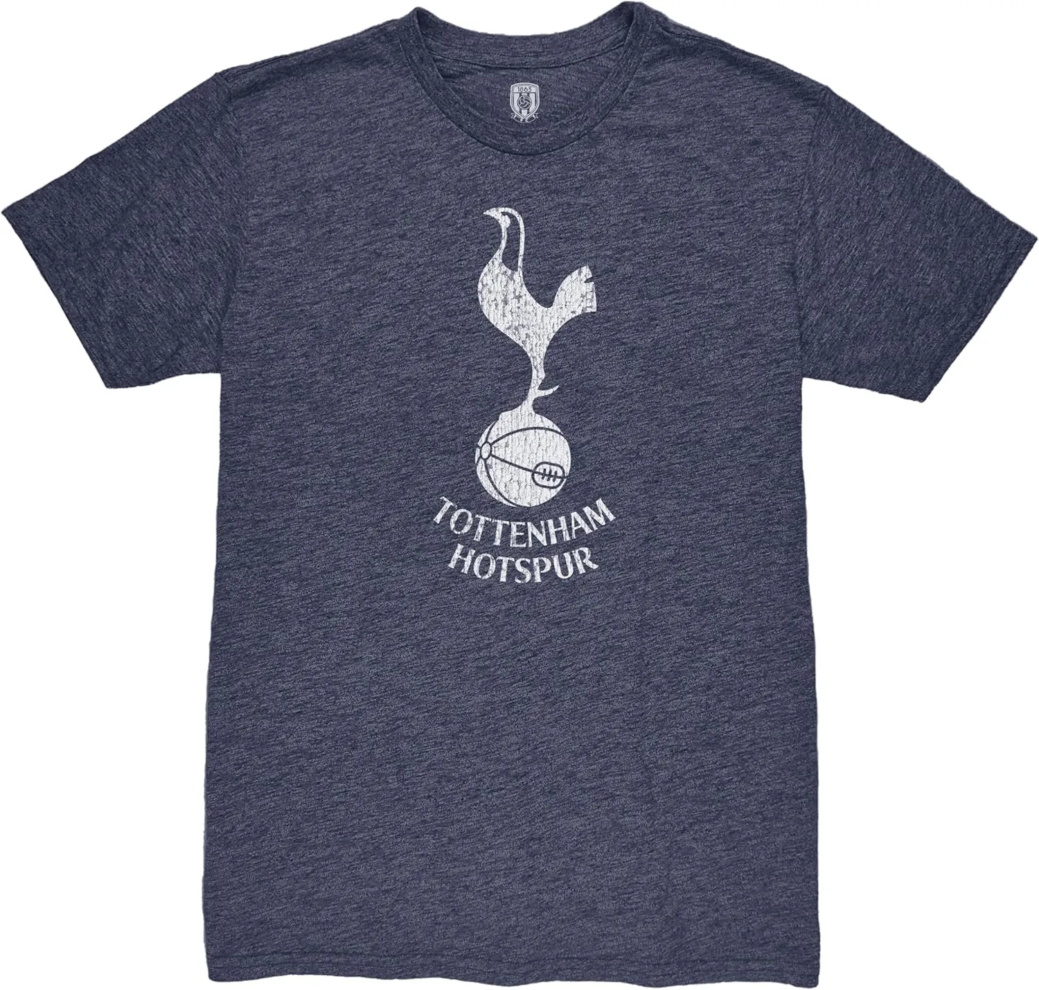 Tottenham Hotspur Mono Badge Premium Vintage Triblend Slub T-Shirt - Navy