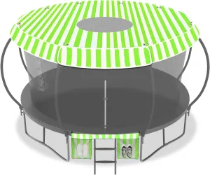 Trampoline Tent Cover for 12/14 Ft Round Trampolines, Outdoor Anti-UV Shade Cover,with Detachable Shoe Bag,Top Replacement Covers Only