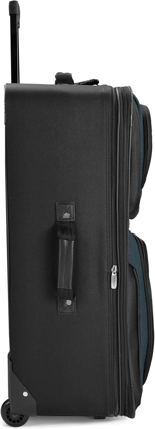 Travel Select Amsterdam Expandable Rolling Upright Luggage, Navy, 8-Piece Set
