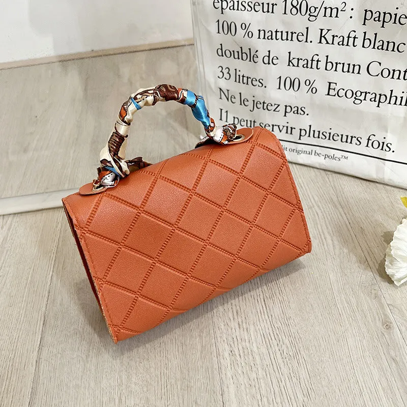 Trendy Women's Single Diamond Plaid Embossed Crossbody Bags