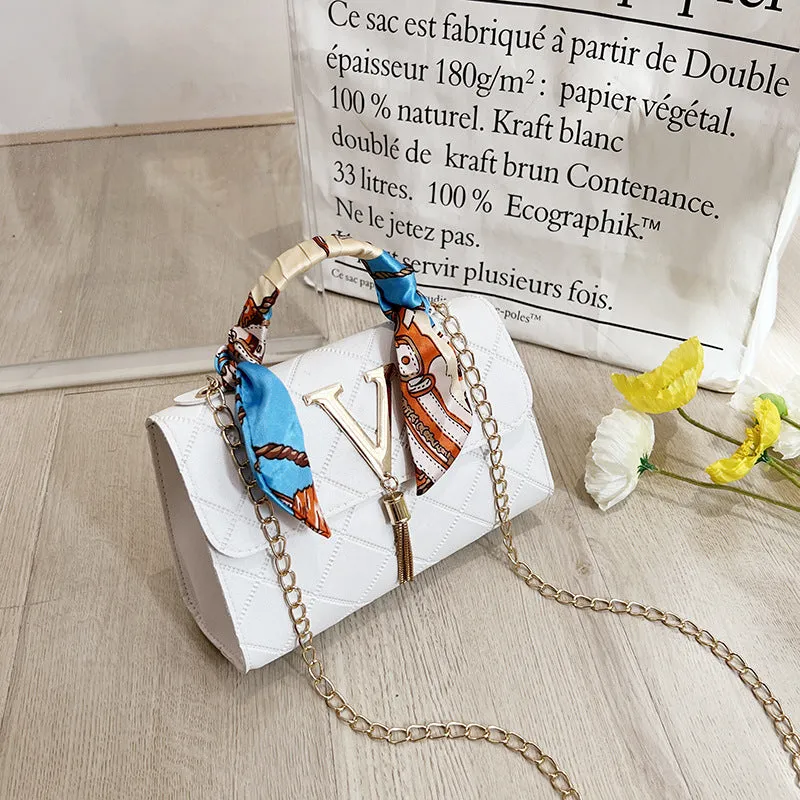 Trendy Women's Single Diamond Plaid Embossed Crossbody Bags