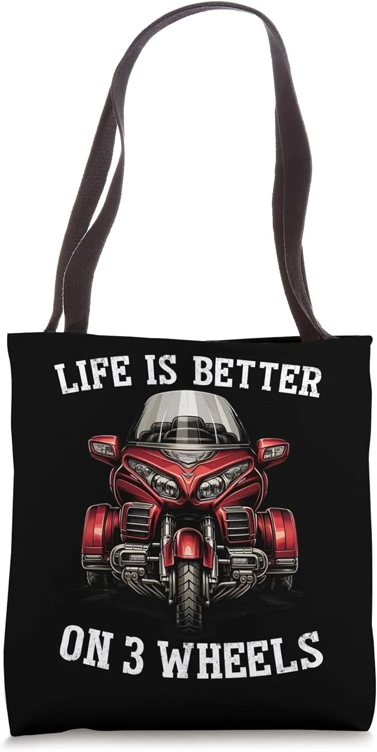 Trike Life Motorcycle trike Grandpa Three-wheeled Trike Dad Tote Bag