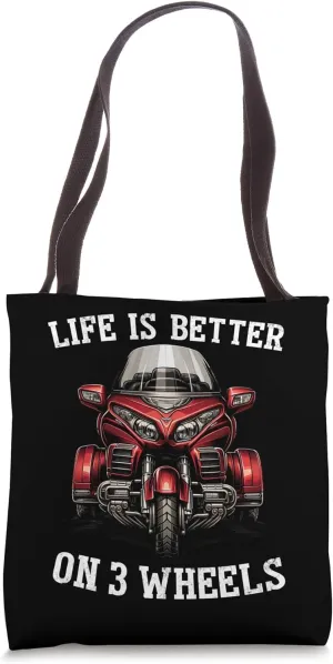 Trike Life Motorcycle trike Grandpa Three-wheeled Trike Dad Tote Bag