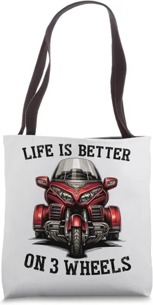 Trike Life Motorcycle trike Grandpa Three-wheeled Trike Dad Tote Bag