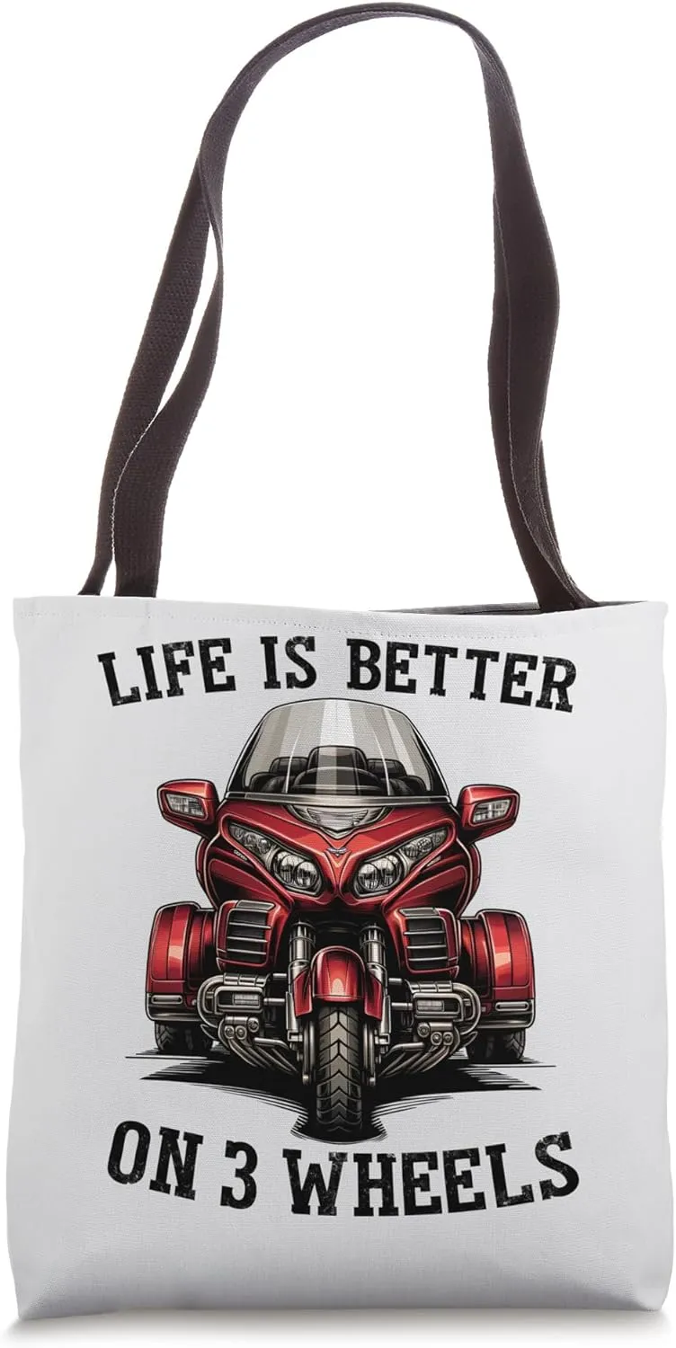 Trike Life Motorcycle trike Grandpa Three-wheeled Trike Dad Tote Bag