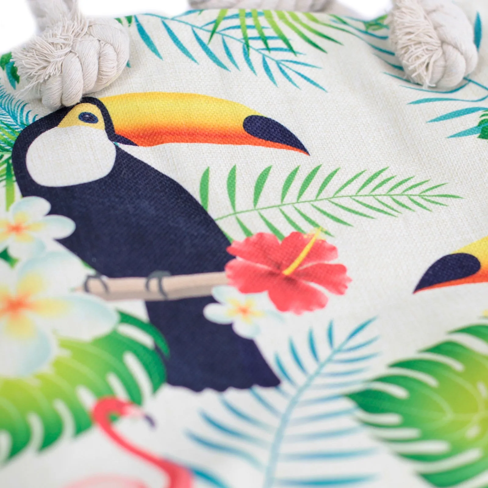 Tropical Toucan Cotton Rope Shopping Bag