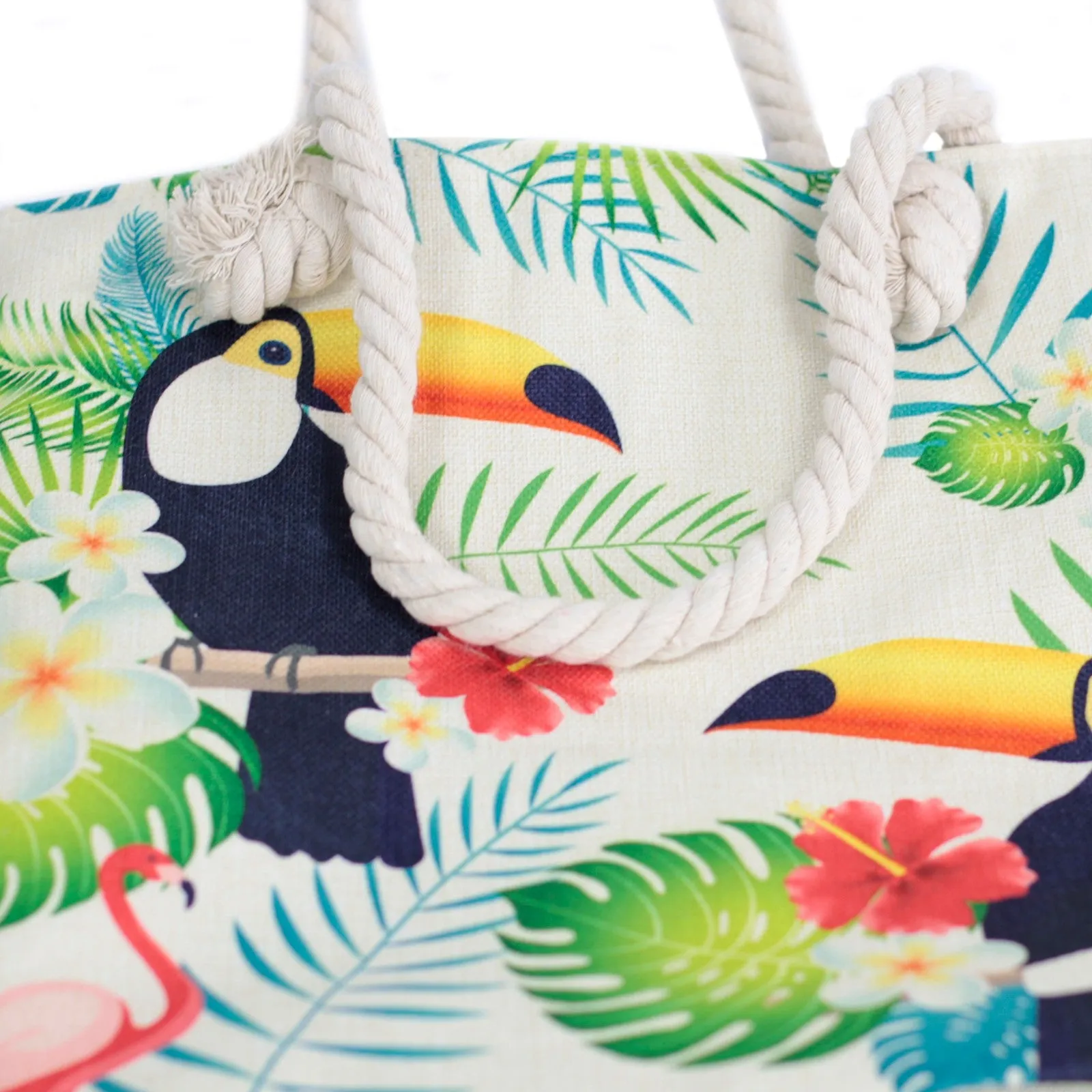 Tropical Toucan Cotton Rope Shopping Bag