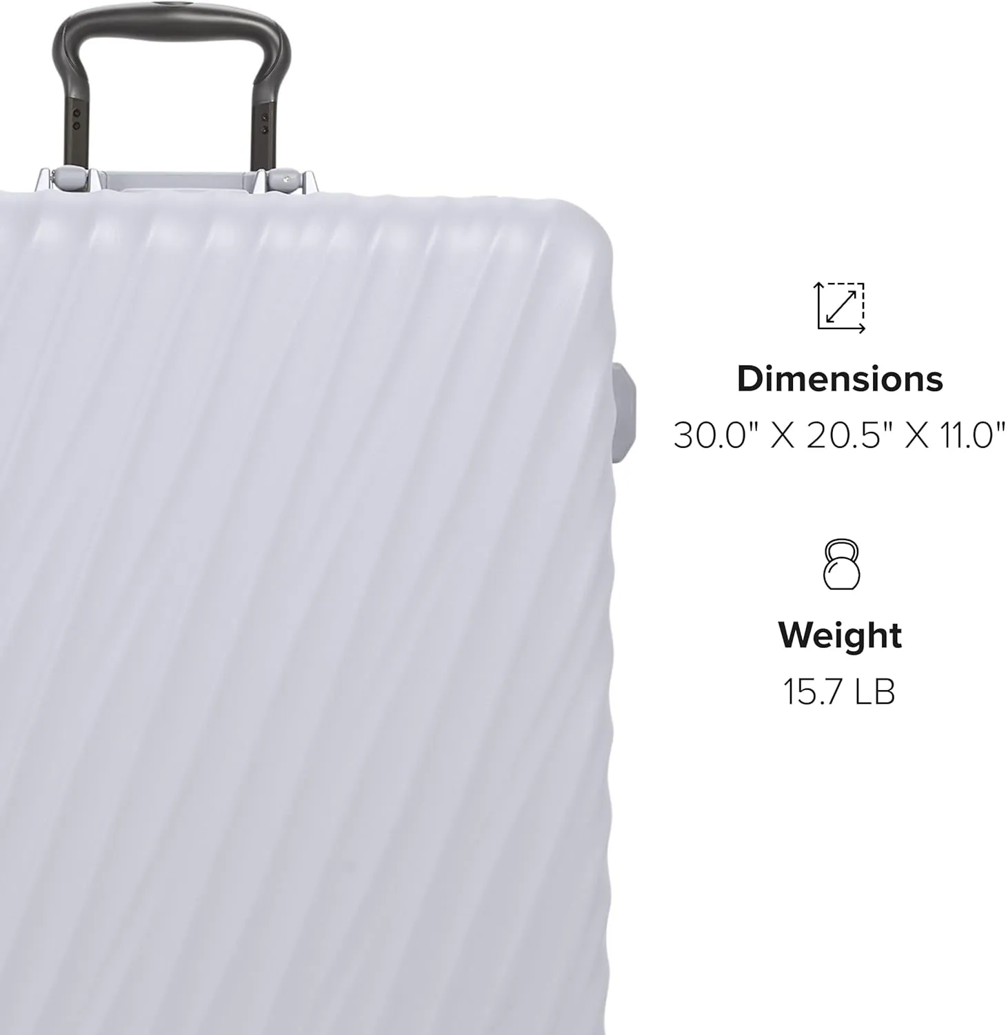 TUMI 19 Degree Frame Extended Trip 4 Wheel Packing Case - Lightweight Suitcase - Hard Shell Luggage - 30.0" X 20.5" X 11.0" - Pearl Grey Texture