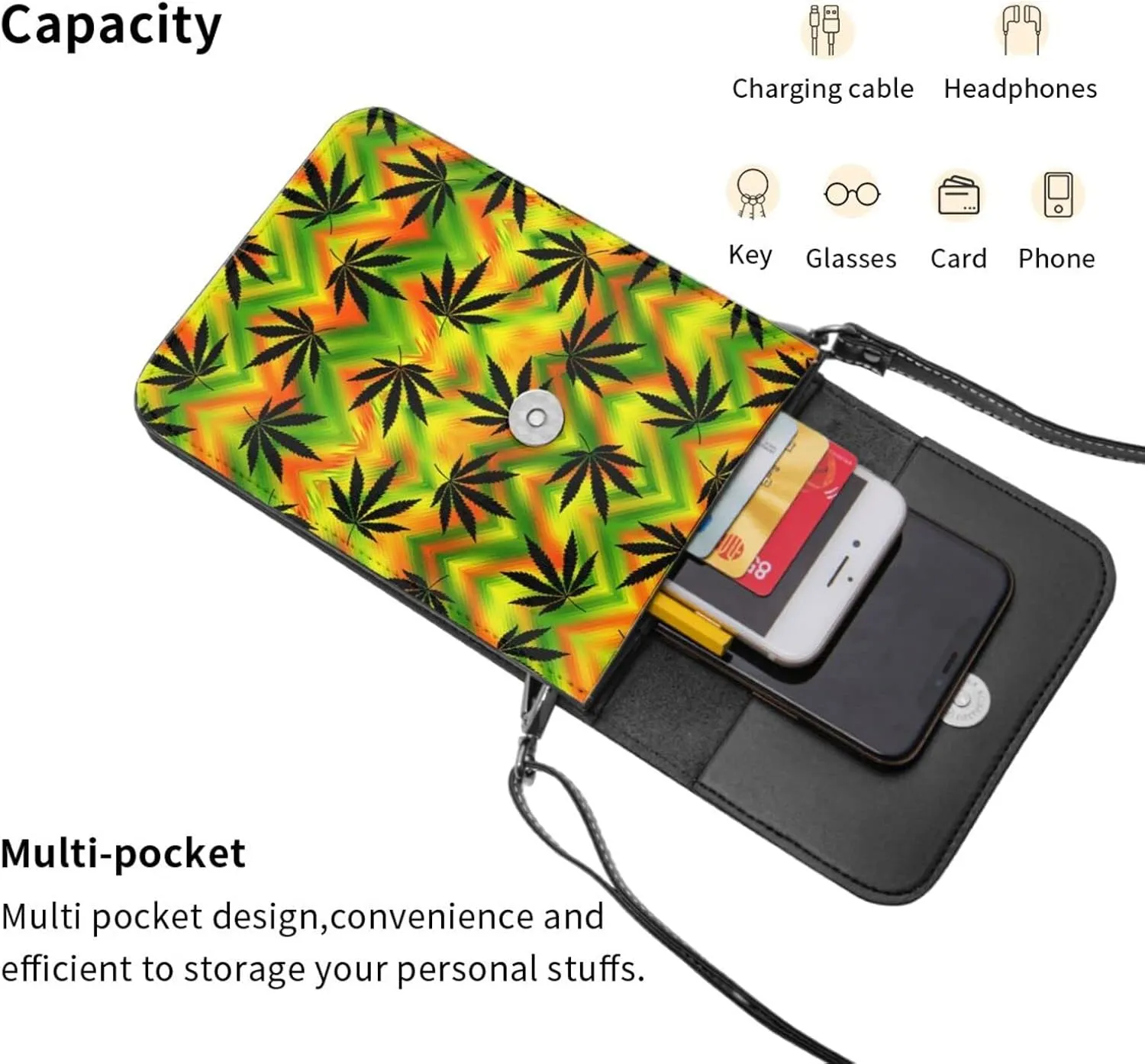 Ukraine Flag Sunflower Leather Crossbody Cell Phone Purse Small Wallet Bags Adjustable Phone Bag for Women
