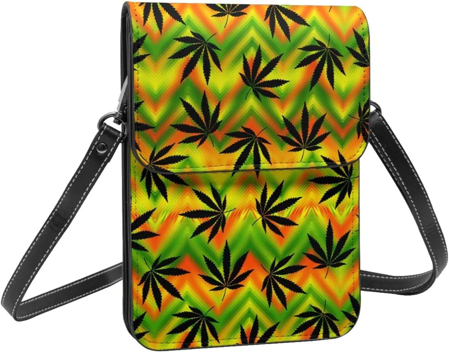 Ukraine Flag Sunflower Leather Crossbody Cell Phone Purse Small Wallet Bags Adjustable Phone Bag for Women