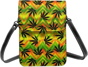 Ukraine Flag Sunflower Leather Crossbody Cell Phone Purse Small Wallet Bags Adjustable Phone Bag for Women