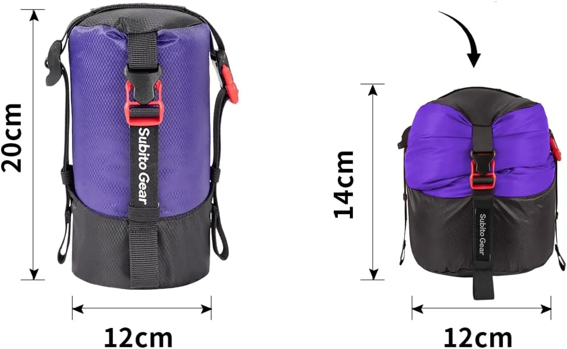 Ultra-Light Compression Stuff Sack, 70D Nylon Sleeping Bag Stuff Sack 1L/5L/7L/17L/25L Compression Bag Space Saving Gear for Camping Hiking Backpacking