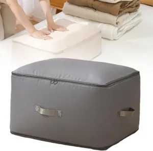 Ultra Space Saving Self Compression Organizer, 2025 New Space Saver Quilt Compression Storage Bag, Portable Space Saver Storage Packing Bags for Comforters, Blankets, Bedding (Grey, L - 54*42*30 cm)