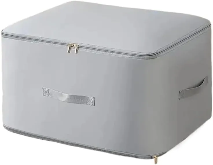 Ultra Space Saving Self Compression Organizer Compression Duvet Storage Bag Large Capacity Closet Cabinet Organizer StoragePouch(Oversize grey,1PCS)