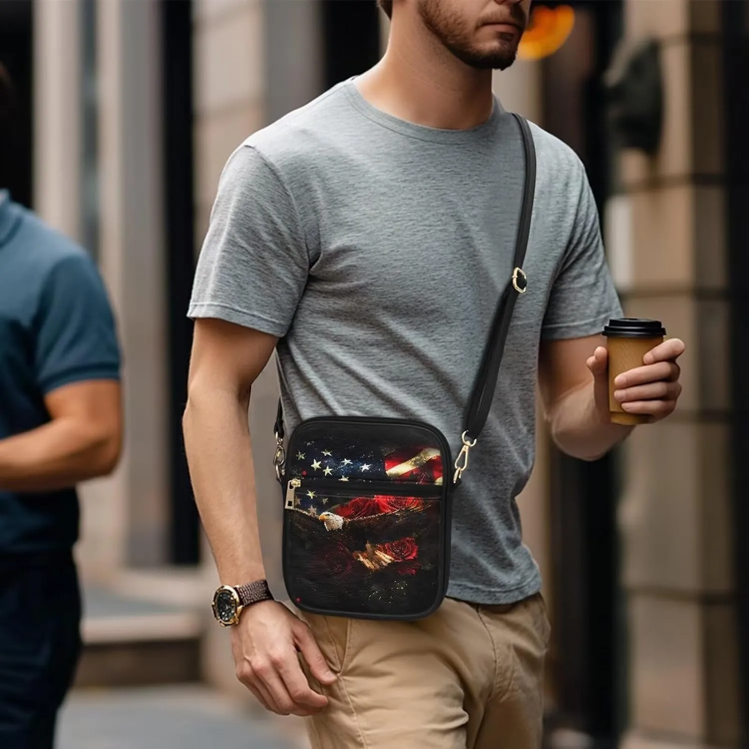 Unisex Leather Purses, Stylish Crossbody Bags Shoulder Bag Travel Shoulder Bag for Spring Travel & Musical Festival