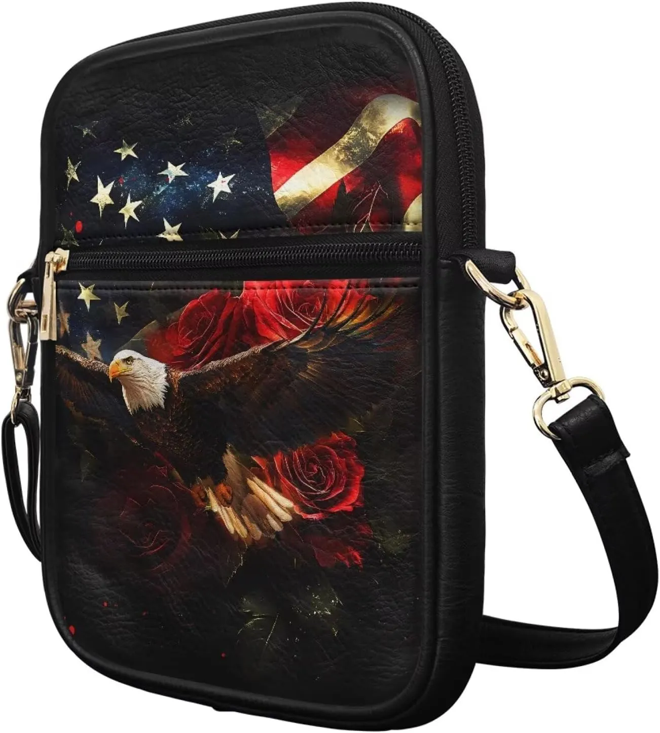 Unisex Leather Purses, Stylish Crossbody Bags Shoulder Bag Travel Shoulder Bag for Spring Travel & Musical Festival