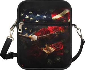 Unisex Leather Purses, Stylish Crossbody Bags Shoulder Bag Travel Shoulder Bag for Spring Travel & Musical Festival