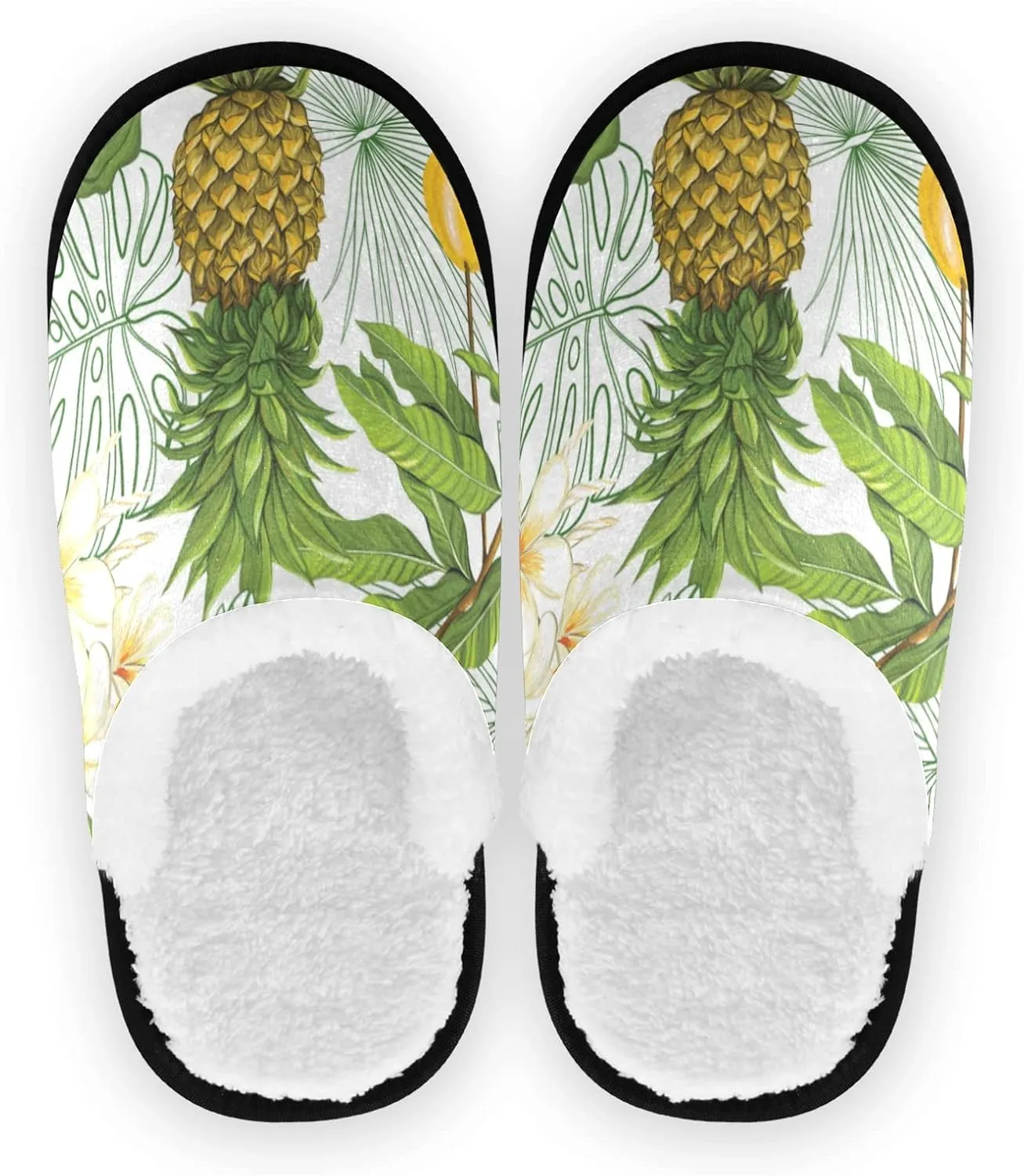 Unisex Slippers Fuzzy Feet Plush Cotton Slippers Anti-Slip Warm House Shoes M/L