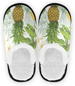 Unisex Slippers Fuzzy Feet Plush Cotton Slippers Anti-Slip Warm House Shoes M/L