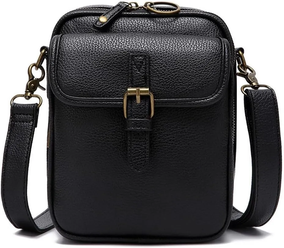 Urvashi Crossbody Leather Bag, Collaboraten1 Crossbody Leather Bag Anti Theft Small Crossbody Sling Bags for Women