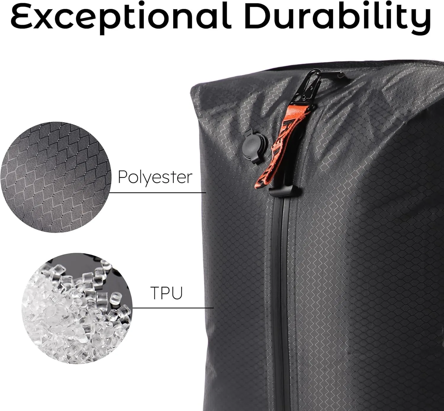 Vacuum Bags for Travel Luggage with Wireless Pump, Revolutionary Reusable Compression Bags for Carry On Suitcases and Backpack, Vacuum Seal Packing cube for Cloth Packing (2PC   PUMP)