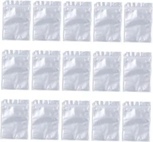 Vacuum Bags Set 50pcs Transparent Food Zipper Bags for Packaging Fresh Keeping Exhaust Seal 10x17.5cm